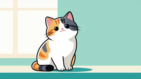 Cat international day window sill Stock-Footage 339803475