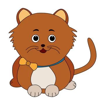 Cat isolated on a white background Stock Illustration