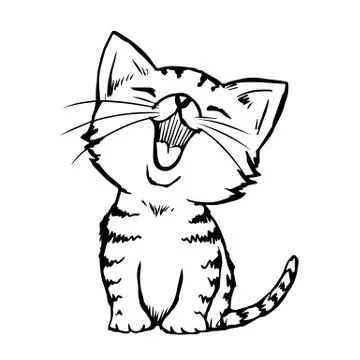 Cat Kitten hand drawn Stock Illustration