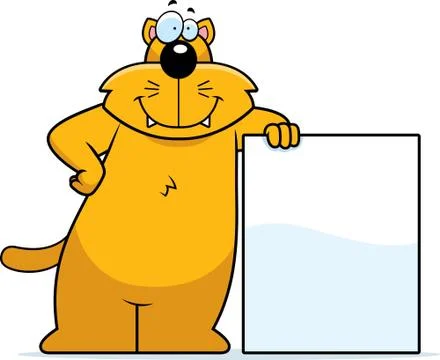 Cat Leaning Stock Illustration