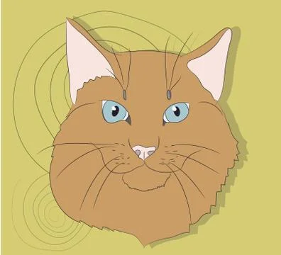 Cat lies in the room Illustrazione stock