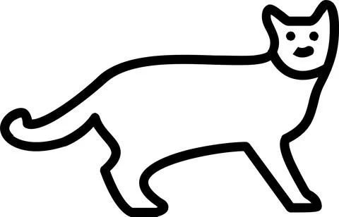 Cat Line Icon Design Stock Illustration