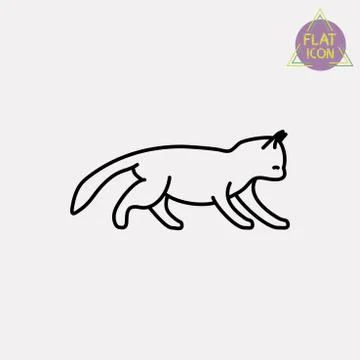 Cat line icon Stock Illustration