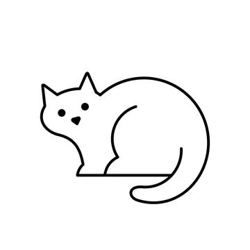 Cat line icon Stock Illustration