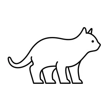 Cat line icon Stock Illustration