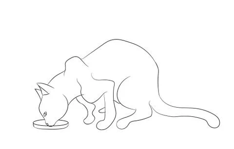 Cat lines, vector Stock Illustration