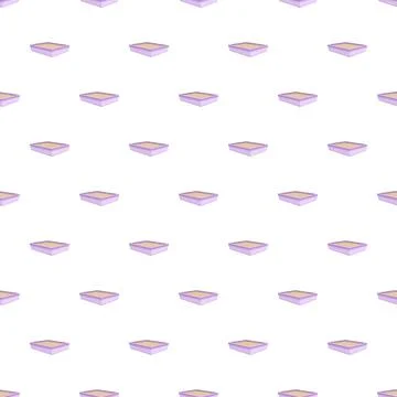 Cat litter box pattern repeating on white background Stockillustratie