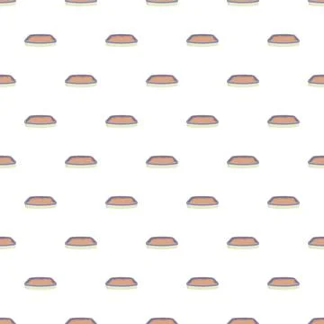 Cat litter box pattern on white background Illustrazione stock