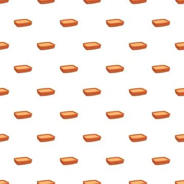 Cat litter box seamless pattern background Illustrazione stock