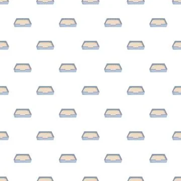 Cat litter box seamless pattern background Illustrazione stock