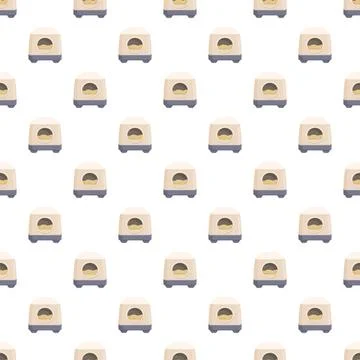 Cat litter box seamless pattern background for pet care 스톡 일러스트