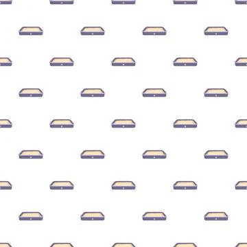 Cat litter box seamless pattern background for pet care Stock Illustration