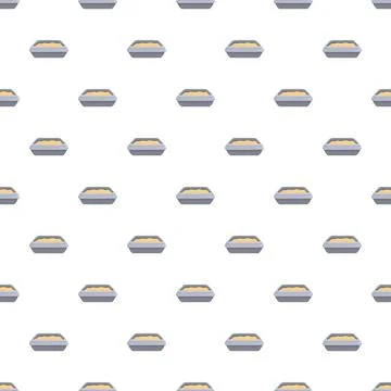 Cat litter box seamless pattern for pet supplies Stock Illustration