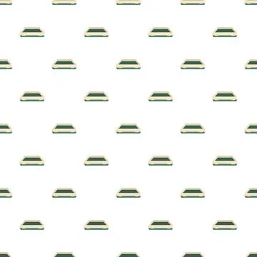 Cat litter box tray bathroom seamless pattern Stock Illustration