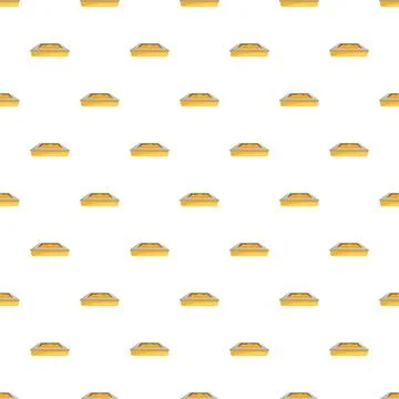 Cat litter box tray flat seamless pattern Stock Illustration