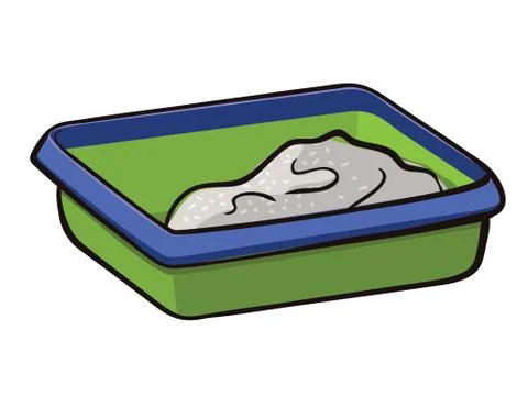 Cat litter box. Vector illustration Stock Illustration