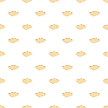 Cat litter boxes line up creating a repeating pattern Stock Illustration