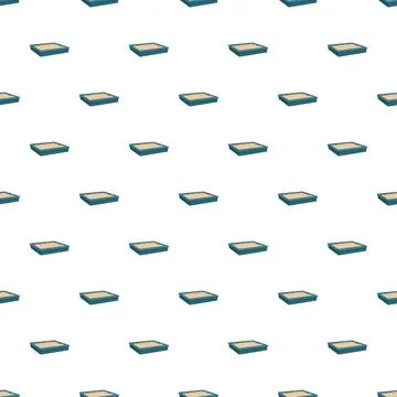 Cat litter boxes seamless pattern for pet hygiene Stock Illustration