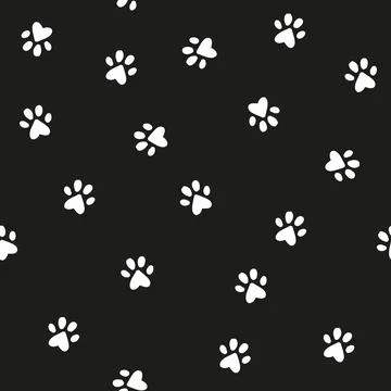 Cat little paws seamless pattern Illustrazione stock