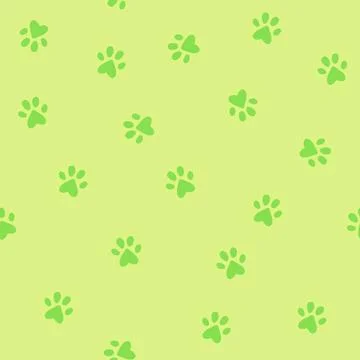 Cat little paws seamless pattern Stock Illustration