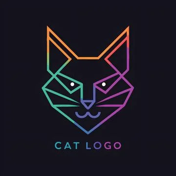 Cat logo for company Stock Illustration