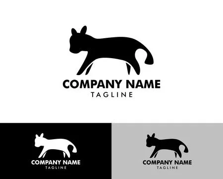 Cat Logo Design Vector Template Stock Illustration