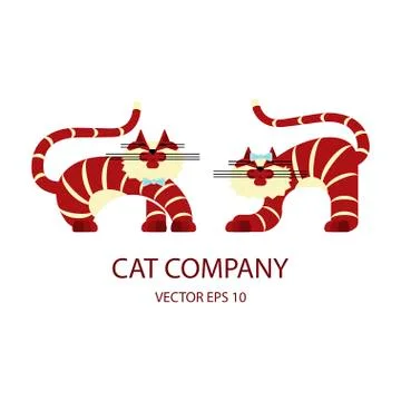 Cat logo template Stock Illustration