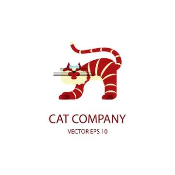 Cat logo template Stock Illustration