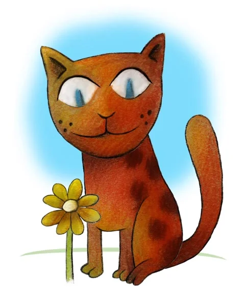 Cat looking at a flower Stock Footage 187601604