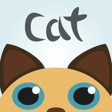 Cat Looking Up Vector Illustration Stock Illustration