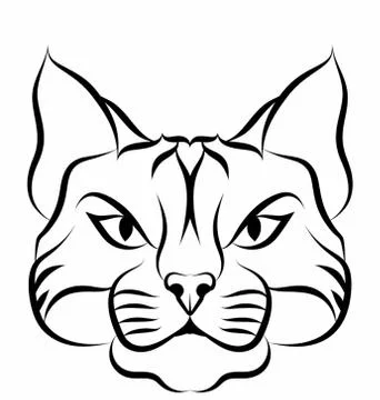 Cat Mascot Head Stock Illustration