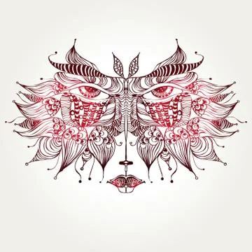 Cat mask Stock Illustration