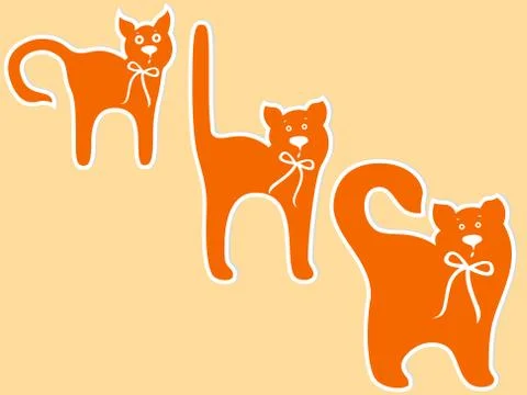 Cat maturing stages Stock Illustration