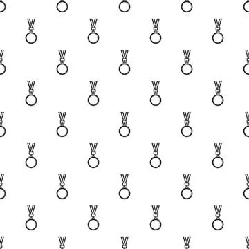 Cat medal pattern vector Stock Illustration