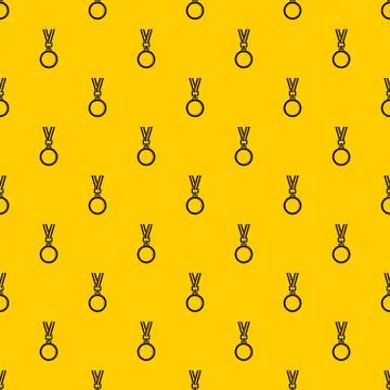 Cat medal pattern vector Illustrazione stock