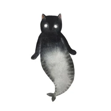 Cat mermaid Stock Illustration