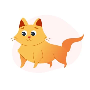 Cat - modern vector flat illustration. Stock Illustration