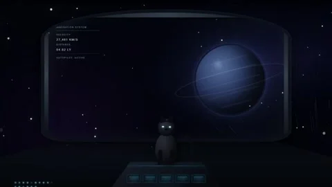 Cat Motion Background Flying Through Deep Space Stock Footage 345589998