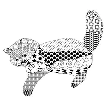 Cat in motion Stock Illustration