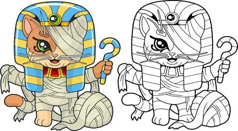 Cat mummy Illustrazione stock