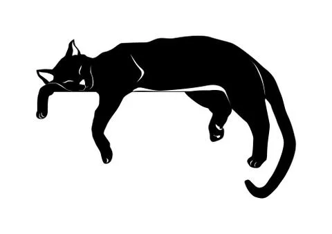 Cat napping. Stock Illustration