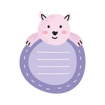 Cat note planner character Stock Illustration