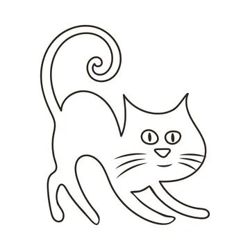 Cat one line イラスト素材