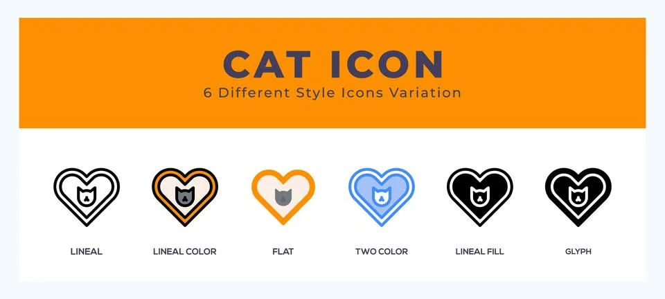 Cat pack of icons. vector illustration. Illustrazione stock