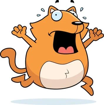 Cat Panic Stock Illustration