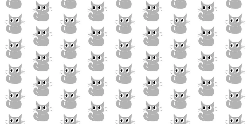 Cat Pattern Background for Fabric and Wallpaper Иллюстрация