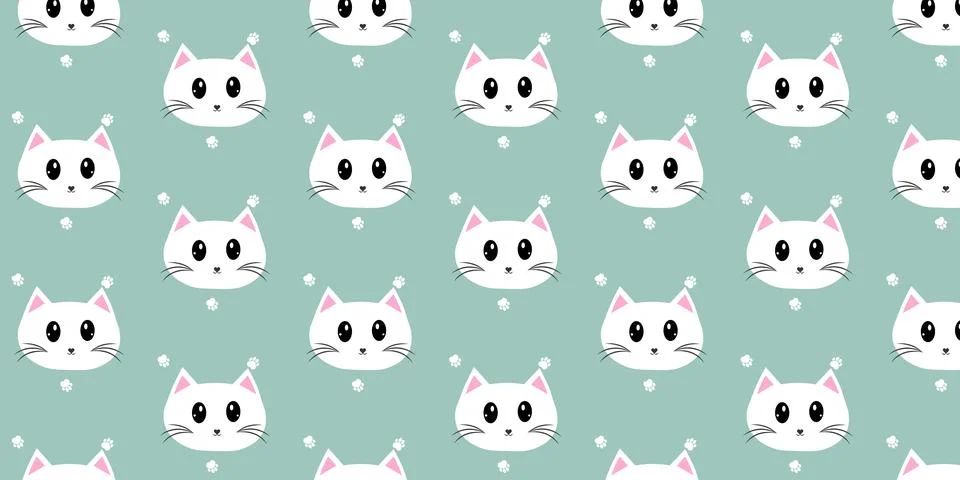 Cat Pattern Background for Fabric and Wallpaper Illustrazione stock