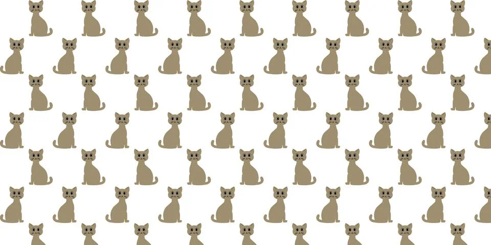 Cat Pattern Background for Fabric and Wallpaper Illustrazione stock