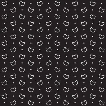 Cat pattern: dots and kittens Stock Illustration