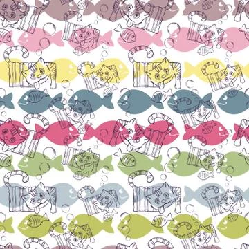Cat pattern Stock Illustration
